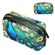 Peacock Small Travel Electronic Organizer, Waterproof, 5.9x9.44x3.14 in, Organize Your Electronic Gadgets, Hard Drive Cases, Travel Case, Phone Case Charger