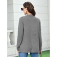 thumbnail image 4 of Mengpipi Womens Open Front Cardigans Casual Long Sleeve Classic Knit Sweater Outerwear with Pockets S-XXL, 4 of 5