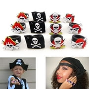Rubber Pirate Rings 1 Dozen Halloween Costume Easter Egg Fillers - NEW