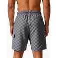 thumbnail image 4 of Men's Jacquard Textured Cargo Shorts 10" Inseam Summer Fashion Short Pants Elastic Waist Drawstring with Pockets 2026 Streetwear, 4 of 7