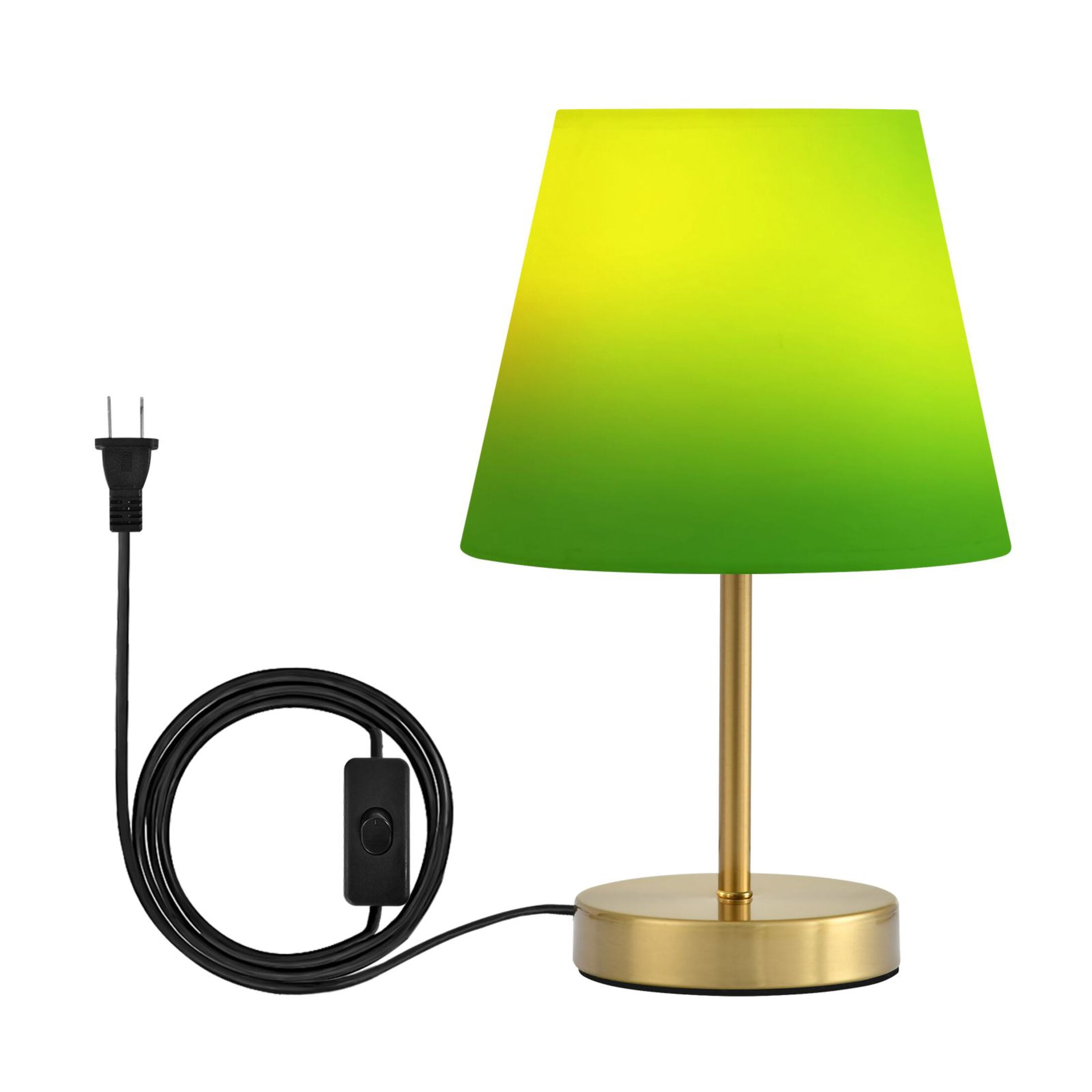 Adjustable 3-Color Light Desk Light Vintage Bronze Table Lamp For Bedroom Office Living Room Yellow Green Gradient Background