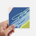 thumbnail image 1 of Peaceful s Art Pattern Sticker Square Waterproof Stickers Wallpaper Car Decal, 1 of 1