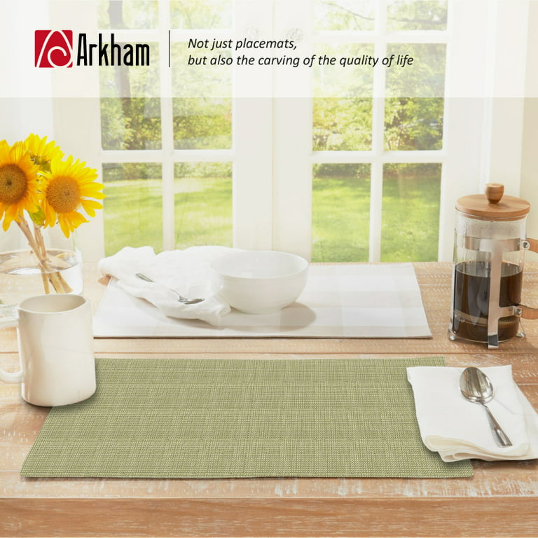 SISAL Placemats Set of 7 Dinning Table Mats, Wipeable, Non-slip Heat  Resistant Woventable Mats for Kitchen Dinning Table Place Mats 