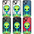 thumbnail image 3 of Case for iPhone 13 / iPhone 14, [10ft 4X Military-Grade Drop Protection] Durable & Shockproof Phone Case Cover Design for iPhone 13 / iPhone 14 - Alien Piece - Clear Black, 3 of 7