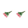 thumbnail image 3 of Wosthever 10 bolsas de tulipanes simulados para el hogar y la decoración de la sala de estar ramo simulado de naturaleza interior con rosa rosa 2Conjunto, 3 of 6