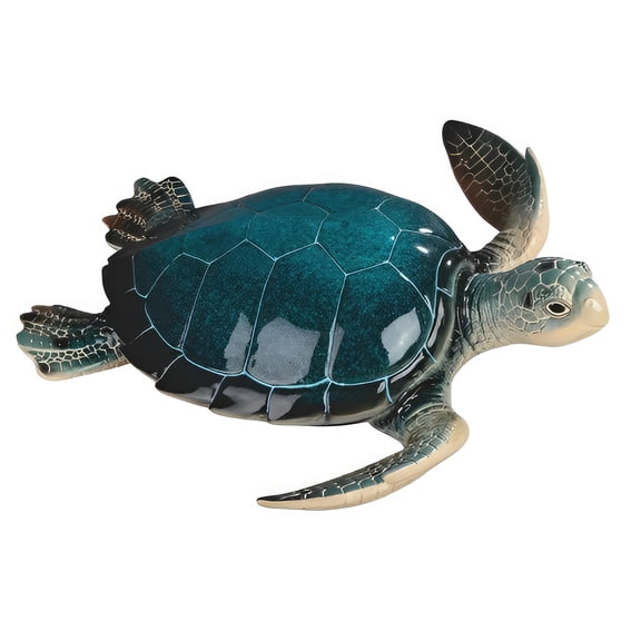 FC Design 15.25"W Blue Sea Turtle Figurine Statue Sculpture Ornament Decoration Home/Room Decor and Unique Gift Ideas for Housewarming, Holidays and Birthdays