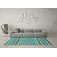 thumbnail image 3 of Ahgly Company Indoor Rectangle Abstract Light Blue Modern Area Rugs, 5' x 7', 3 of 4