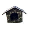 thumbnail image 1 of Casa para gatos al aire libre, camas impermeables para gatos, perrera para perros pequeños, suministros para mascotas de invierno , camuflaje Verde, 1 of 8
