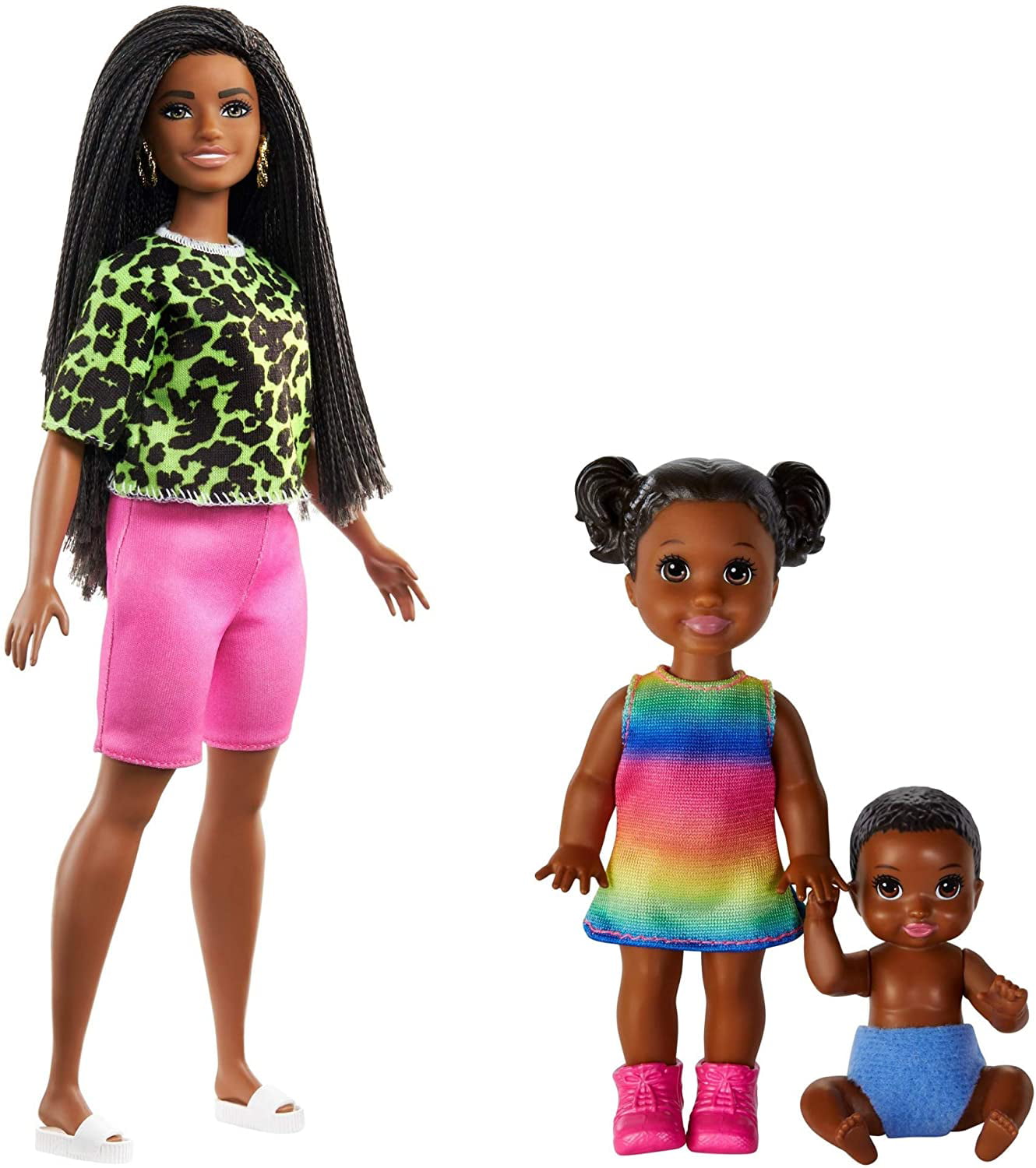 mout telex voor de helft Ja'Cor (1) Barbie Fashionistas Doll #144, with Long Braids in Neon Look (1)  Set Barbie Skipper Babysitters Inc Dolls (Will Vary) - Ultimate Holiday  Birthday Bundle - Walmart.com