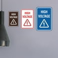 thumbnail image 4 of Portrait Round High Voltage Sign (Black /Gold) - Small, 4 of 7