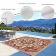thumbnail image 3 of Red Boho Outdoor Rug 4x6 Ft - Reversible Patio Rug Outdoor Camping Rugs, Vintage Ethnic Tribe Abstract Art Washable Indoor Outdoor Area Rugs, Non-Slip Outdoor Carpet Runner for Deck/Porch, 3 of 8