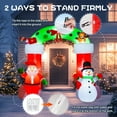 thumbnail image 6 of 8ft Christmas Inflatable Santa Claus Snowman Rainbow Archway Decorations with Build-in LEDs, Holiday Inflatables Decorations for Party Indoor, Outdoor, Lawn, Garden Decor, 6 of 8