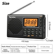 Portable Radio, EEEkit Battery Operated Radio with Big Speaker, Great Reception, Backlight Display, Compact Transistor Radios Player for Emergency, Indoor Outdoor, Gift for All Ages