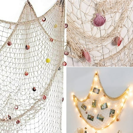 snorda Nautical Decorative Fishing Net Sea Theme Fish Net Deco