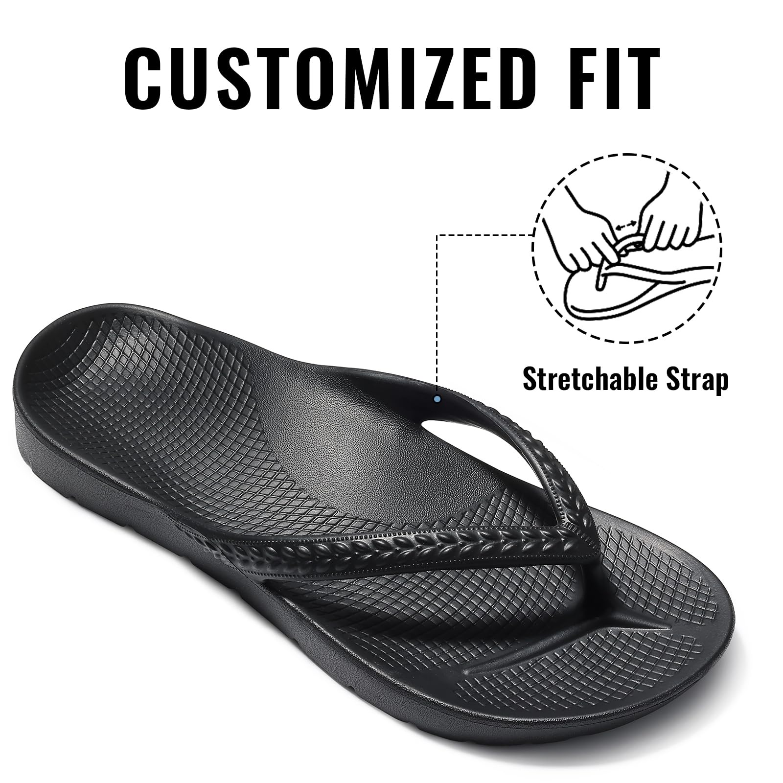 Comwarm Women's Flip Flops with Arch Support photo 4