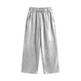 thumbnail image 4 of JIAYUE Men's Wide Leg Jeans Soft Washed Relaxed Fit Elastic Drawstring Waist Loose Full Length Casual Cozy Trousers Streetwear For Daily Travel Outings Classic Pants, 4 of 4