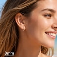 thumbnail image 4 of Just Being Cute Hypoallergenic Huggie Hoop Earrings for Women, Gold Plated 8mm Mini Hoops Cartilage Earrings for Sensitive Ears with S925 Pins & Backs Birthday Mothers Day Jewelry Gift for Her/Mom, 4 of 10