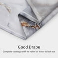 thumbnail image 6 of Small Stall Shower Curtain 36 x 72, Grey Gold Half Size Narrow Shower Curtains for Modern Abstract Bathroom Decor, 36 inch Fabric Shower Curtain Set with Hooks, 6 of 6