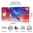 thumbnail image 5 of WISHTIME Desk Mat, Large Mouse Pad 31.5x11.8 Inch XL Extended Gaming Mouse Pad Mat with Non-Slip Base Stitched Edges Mousepad for Computer, Office, Keyboard and Laptop ,Beautiful Lantern, 5 of 7