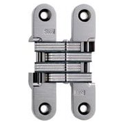SOSS 212 Stainless Steel Invisible Hinge with Holes for Wood or Metal Applications, Mortise Mounting, Satin Stainless Steel Exterior Finish