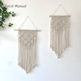 thumbnail image 1 of Juego de 2 piezas de macramé para colgar en la pared, decoración de la pared del hogar, tapiz de pared tejido a mano, decoración para sala de estar y dormitorio, 33*68CM,35*72CM, 1 of 5
