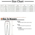 thumbnail image 3 of up to 60% off Gifts Usmixi Womens Casual Trousers Breathable Cotton Linen Elastic Waist Cropped Pants Leisure Solid Loose Straight Pants with Pocket Black m, 3 of 7