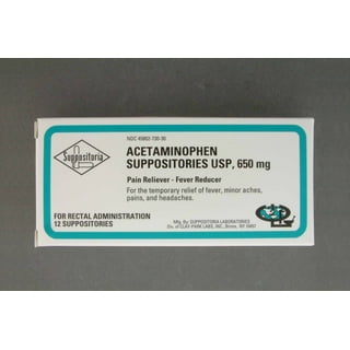 Perrigo Acetaminophen Suppositories Pain Reliever 650 MG 50 Count for sale  online