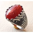 thumbnail image 2 of Red Onyx Mans Ring, Natural Red Onyx Gents Ring, December, Silver Jewelry, 925 Silver Ring, Birthday Gift, Heavy Mens Ring, Arabic Design, Ottoman Style Ring, Christmas, Turkey Mens Signet Ring, 2 of 6