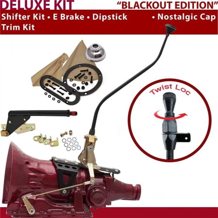 American Shifter TH400 Shifter Kit Black 23 in. Swan E Brake Trim Kit Dipstick for DE9EB