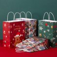 thumbnail image 4 of Gift Bag 5Pcs/Set  Gift Bag Ornamental Cartoon Print Bright Color Christmas Paper Assorted Gift Bags for Friends, 4 of 6