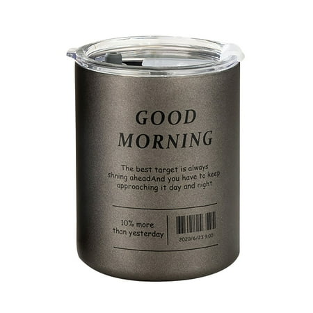 

NKBBBCU Glass Jar American Stainless Steel Coffee Cup Portable High Value Takeaway Accompanying Cup Insulation Water Cup With Straw Latte Cup