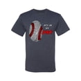 thumbnail image 2 of Wild Bobby, Baseball Fingerprint It's In My DNA, Sports, Men Graphic Tee, Vintage Heather Navy, X-Large, 2 of 5