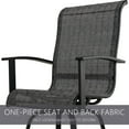 thumbnail image 4 of Grand Patio 3 Pcs Outdoor Bar Set with 2 Chairs and Round Table, Black/Gray Plaid, 4 of 10