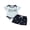 Navy, variant on BemeyourBBs Newborn Baby Boys Summer Clothes Outfit Baby Boy Golf Outfit 0 3 6 9 12 18 Months Cute Golf Embroidery Short Sleeve Striped Romper with Pockets Shorts 2Pcs Set
