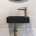thumbnail image 2 of Liberty Ceramic Rectangular Handmade Wall Mount Bathroom Vessel Sink in Black, 2 of 4