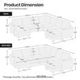 thumbnail image 5 of Belffin D103.8"xW103.8"xH36.4" Chenille Modular Sofa Sectional Sofa With Pull Out Bed, Armrests With Cup Holder Removable Cover Modular Sectional Sleeper Sofa With Storage For Living Room, Dark Grey, 5 of 10