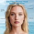 thumbnail image 2 of VXV 8" Filtered Rainfall Shower Head, 20 Stages Shower Filter, High Pressure Filtered Shower Head for Hard Water, Powerful Shower Head with Filters, Matte Black, 2 of 6