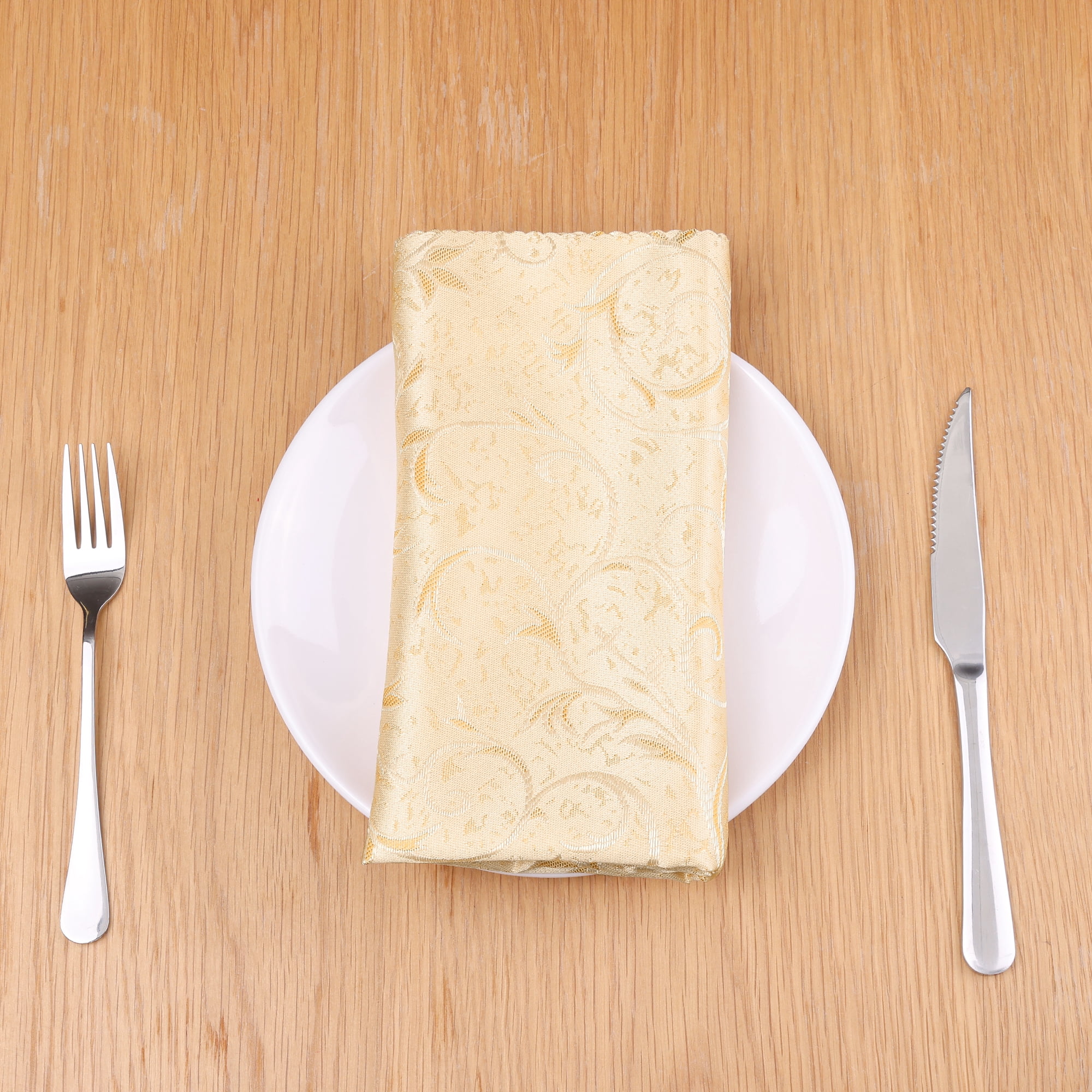 Unique Bargains 6 Pack Cocktail Napkins Great Napkins for Dinner Wedding Restaurant Party Gold