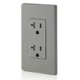 thumbnail image 4 of Leviton T5825 20 Amp Decora Tamper-Resistant Duplex Electrical Wall Outlet - Gray, 4 of 4