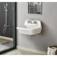 thumbnail image 2 of Kingston Brass GPLWS241715 Doriteal 24-Inch Ceramic Wall Mount Bathroom Sink (8-Inch, 2 Hole) in Glossy White, 2 of 8