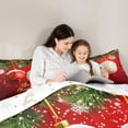 thumbnail image 5 of Feelyou Christmas 01 for Teens, Red White Xmas Ball Twin Comforter Sets, Winter Snowflake Reversible Bedding Set, Microfiber Bedroom Decor, 2pcs, 5 of 8