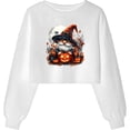thumbnail image 1 of Ailaofu Women's Sweatshirt Fall Halloween Lantern Long Sleeve Pullover Spooky Season Sweatshirt, 1 of 2