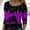 Hot Pink, variant on Okbop Cropped Tank Tops for Women,Fashion Casual Printing Round Neck Long Sleeve Loose T-Shirt Autumn Pullover White Blouse Crewneck Sweatshirt Women
