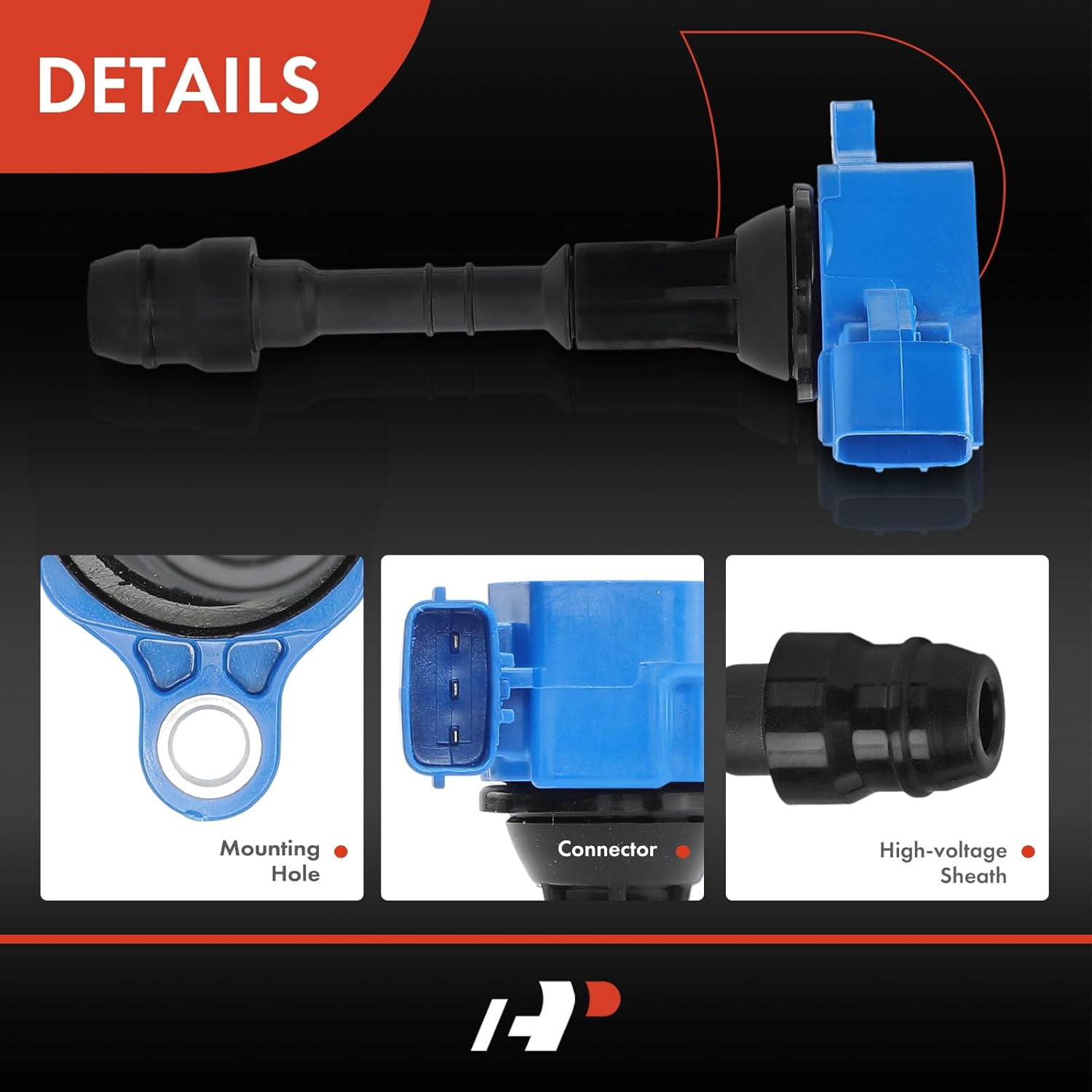 A-Premium (Blue) Engine Ignition Coil Pack Compatible with Nissan 350Z 2003-2006 & Infiniti FX35 2003-2008, G35 2003-2007, M35 2006-2008, 3.5L, 6-PC Set