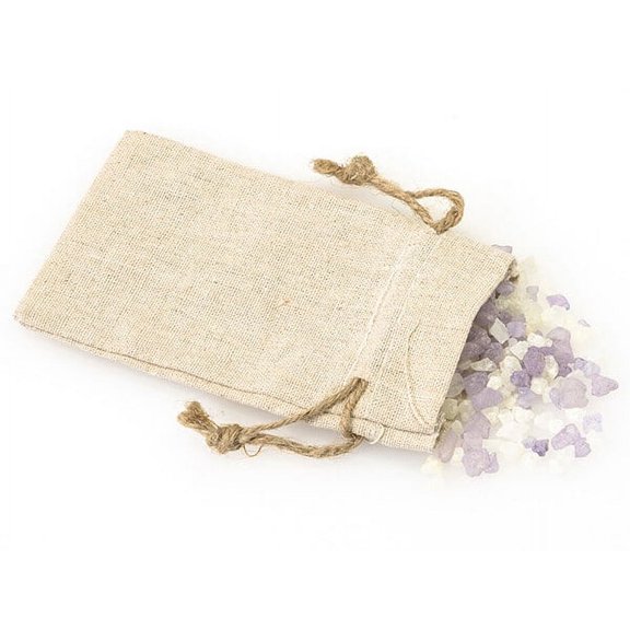 Pack of 12, Solid Linen Bags w/Drawstrings 3 X 5" Perfect For Jewelry, Soaps, Cosmetics, Favors & Gift Cards