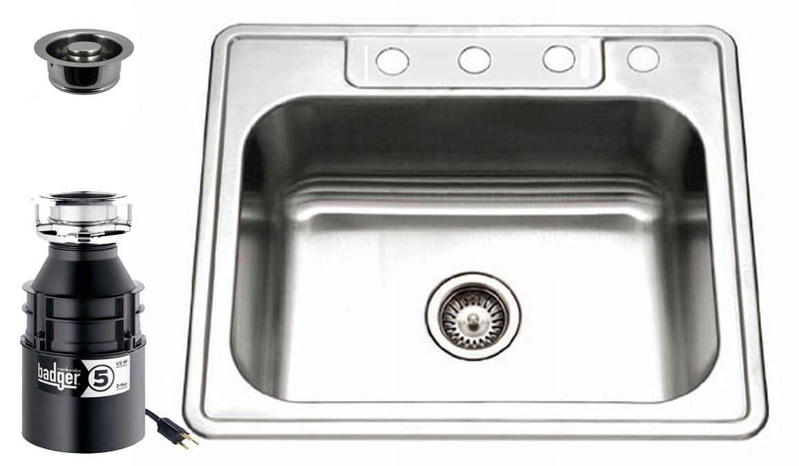 25 Stainless Steel Single Bowl Kitchen Sink Set Includes BADGER 5   07c7f99d De02 4942 9f33 Eb73d98b8866 1.b863822f22663dedab35f0177c6c3a57 