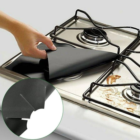 TSV Gas Range Protectors,Non-Stick Stove Burner Covers - Stovetop Burner Protectors Liners Stove Top Cover Newest (6 Pack 10.6”x10.6”)Easy to Clean,Reusable Dishwasher Safe For (Best Way To Clean Stove Burners)