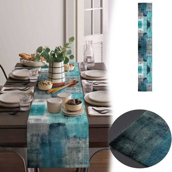 Elegant Dining Table Runner and Placemat Set for Formal Occasions and Everyday Use on Kitchen Countertops and Centerpieces with Textured Fabric Design