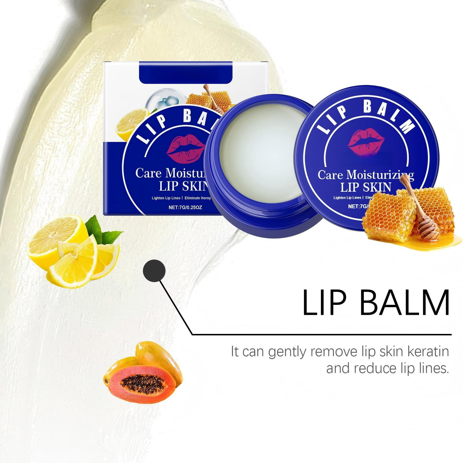Alvantor Lip Balm Moisturizing Brightening Stick with Beeswax Niacinamide SPF Lip Care for Dry Chapped Lips Long Lasting Hydration, 0.25oz