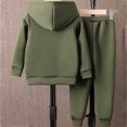 thumbnail image 6 of mgoYE Toddler Baby Boy Fall Winter Outfit Contrast Color Long Sleeve Sweatshirts Stretch Jogger Pants Newborn Clothes Set, 6 of 6